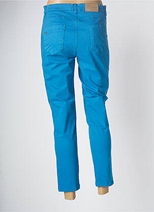 Pantalon 7/8 stretch taille normale bleu MALOKA femme