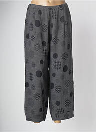 Pantalon droit tissage crêpe taille normale gris G!OZE femme