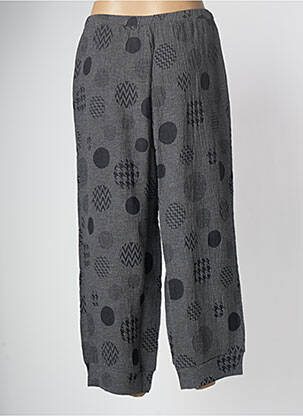 Pantalon droit tissage crêpe taille normale gris G!OZE femme