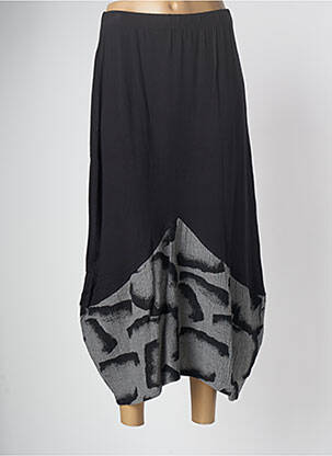 Jupe longue imprimé fantaisie noir G!OZE femme