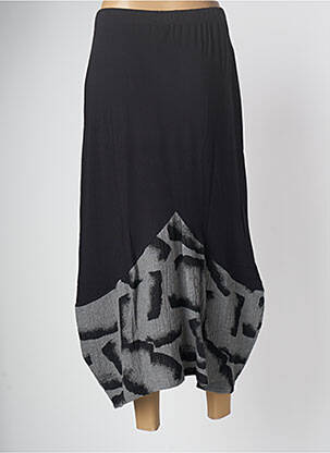 Jupe longue imprimé fantaisie noir G!OZE femme