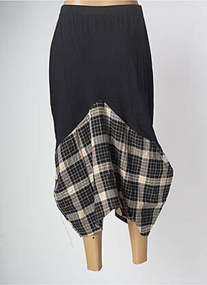 Jupe mi-longue taille élastique noir G!OZE femme