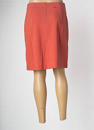 Jupe mi-longue stretch orange MALOKA femme