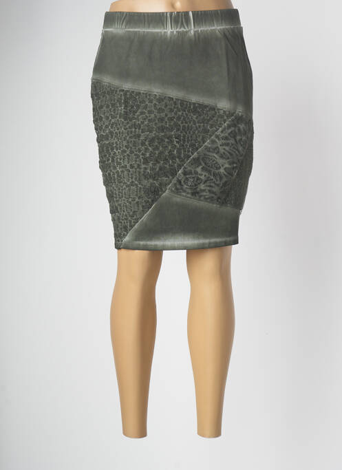 Jupe mi-longue vert MALOKA pour femme