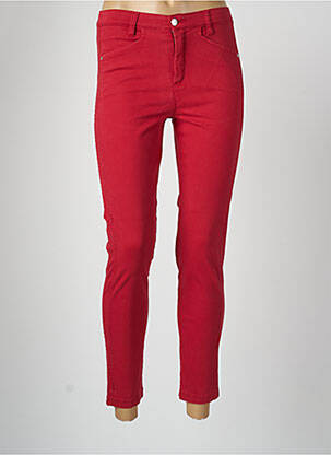 Pantalon slim stretch taille normale rouge MALOKA femme