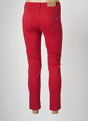 Pantalon slim stretch taille normale rouge MALOKA femme
