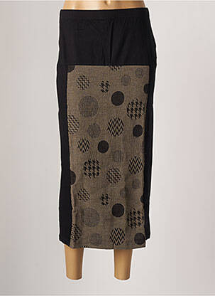 Jupe longue coupe droite noir OZÉE femme