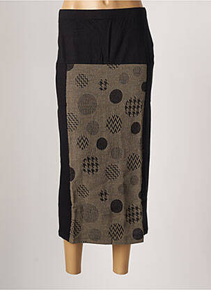 Jupe longue coupe droite noir OZÉE femme
