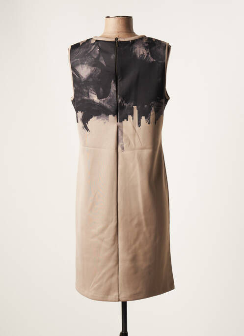 Robe mi-longue beige LA FEE MARABOUTEE pour femme