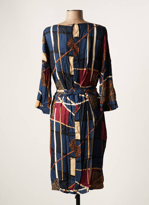 Robe mi-longue bleu LA FEE MARABOUTEE pour femme