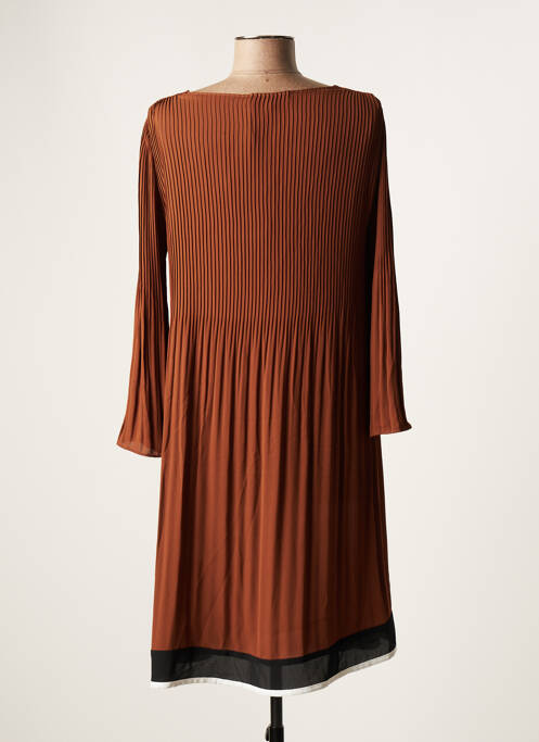 Robe mi-longue marron LA FEE MARABOUTEE pour femme