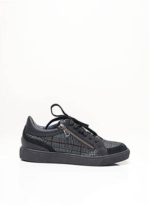 Baskets fermeture zip et lacets talon plat jusqu'à 3cm noir FUGITIVE BY FRANCESCO ROSSI femme