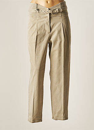 Pantalon droit taille haute taille haute vert MARC AUREL femme