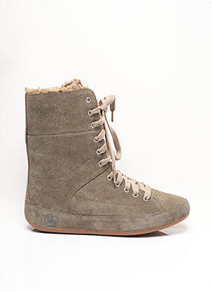 Bottines/boots nubuck talon plat jusqu'à 3cm vert FITFLOP femme