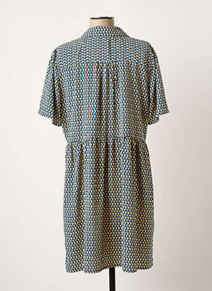 Robe mi-longue manches courtes manches courtes bleu NOOGAT femme