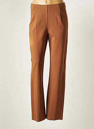 Pantalon droit marron ADELINA BY SCHEITER pour femme