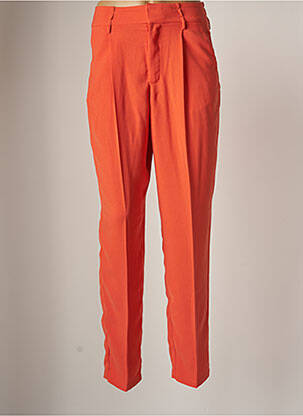 Pantalon chino tissage popeline taille normale orange CREAM femme