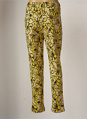 Pantalon slim tissage popeline taille normale beige B.YOUNG femme