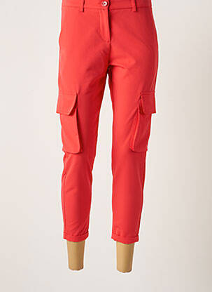 Pantalon 7/8 stretch taille normale rouge IMPERIAL femme
