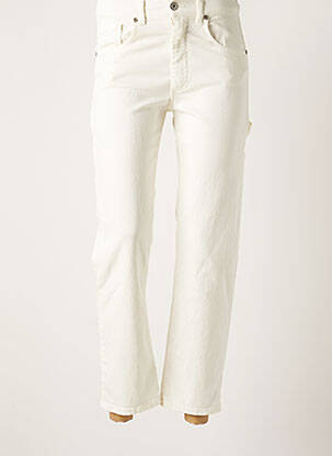 Jeans coupe droite blanc PLEASE pour femme