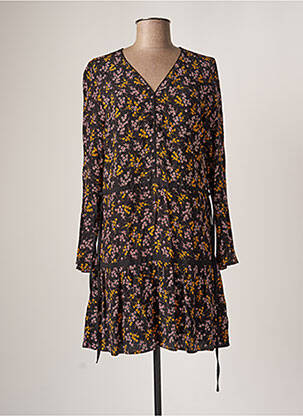 Robe courte coupe évasée manches longues noir I.CODE (By IKKS) femme
