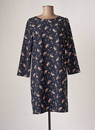 Robe mi-longue manches 3/4 manches 3/4 bleu I.CODE (By IKKS) femme
