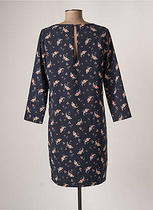Robe mi-longue manches 3/4 manches 3/4 bleu I.CODE (By IKKS) femme