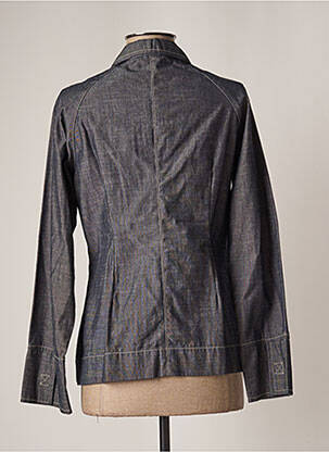 Chemisier coupe cintrée manches longues bleu SCHOOL RAG femme