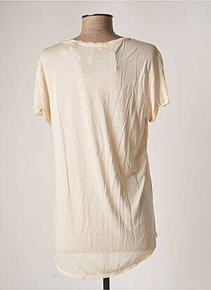 Top coupe fluide manches courtes beige MAISON SCOTCH femme