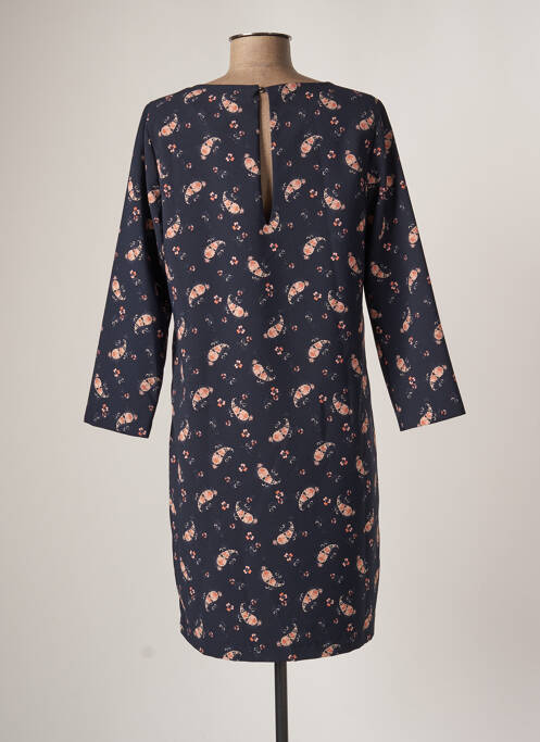 Robe mi-longue manches 3/4 manches 3/4 bleu I.CODE (By IKKS) femme