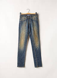 Jeans coupe slim broderie rivets taille normale bleu OTTOD'AME femme
