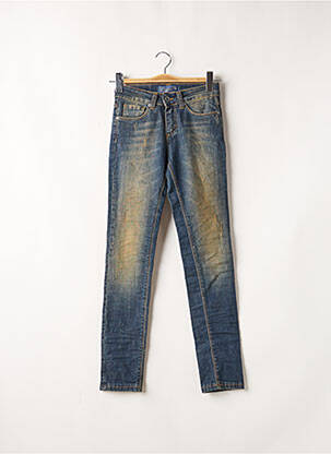 Jeans coupe slim broderie rivets taille normale bleu OTTOD'AME femme