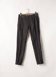 Pantalon chino fermeture zippée sous rabat boutonné taille normale noir SCOTCH & SODA femme