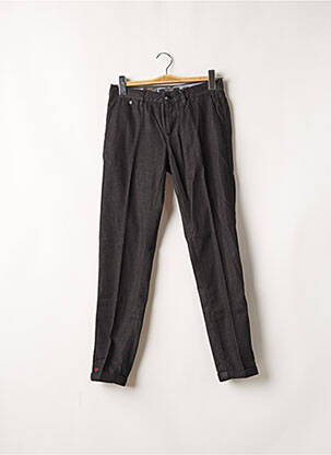 Pantalon chino fermeture zippée sous rabat boutonné taille normale noir SCOTCH & SODA femme