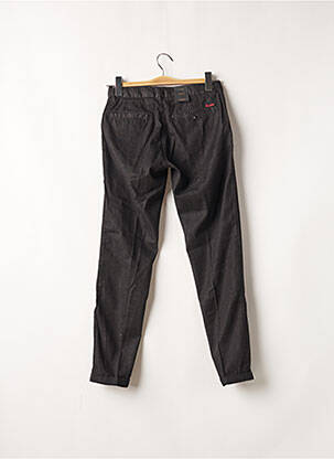 Pantalon chino fermeture zippée sous rabat boutonné taille normale noir SCOTCH & SODA femme