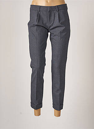 Pantalon 7/8 stretch taille normale bleu REIKO femme