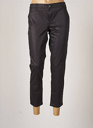 Pantalon 7/8 stretch taille normale noir REIKO femme