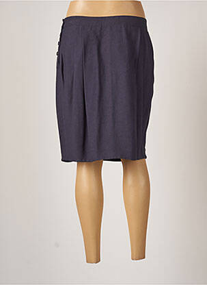 Jupe mi-longue fermeture zip latéral bleu RODIER femme