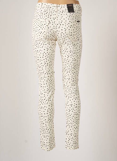 Pantalon slim broderie rivets taille normale blanc SCOTCH & SODA femme