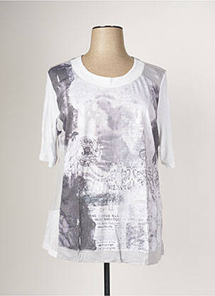 T-shirt gris LEAH CURVE pour femme