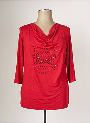 T-shirt rouge LEA H. CURVE pour femme