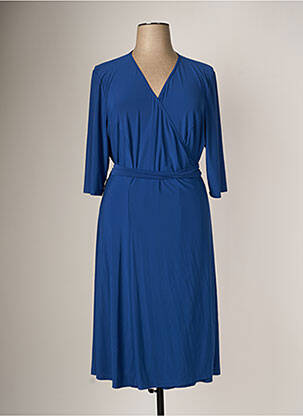 Robe mi-longue bleu KIYONNA pour femme