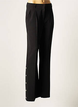 Pantalon large taille à pinces taille haute noir CAROLINE BISS femme