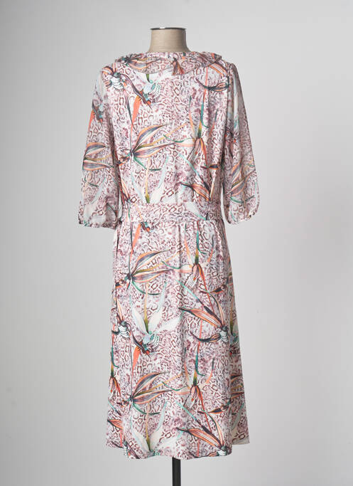 Robe mi-longue marron K-DESIGN pour femme