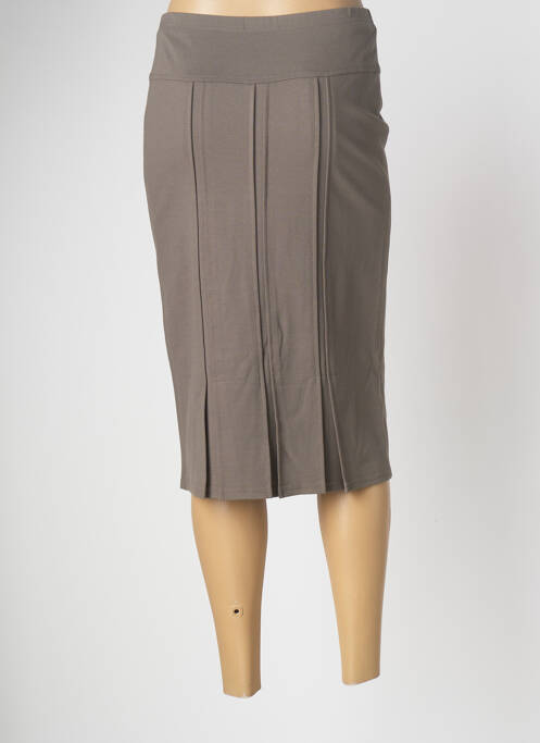 Jupe mi-longue gris LUCIA femme