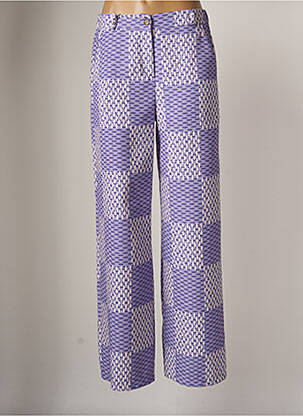 Pantalon droit violet MADISON pour femme