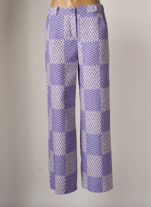 Pantalon droit violet MADISON pour femme
