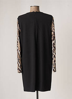 Robe courte fermeture zippée au dos manches longues noir JUST CAVALLI femme