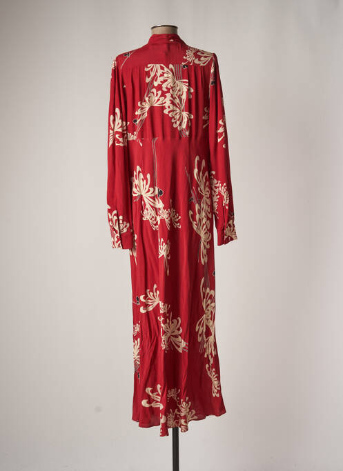 Robe longue rouge MCQ pour femme