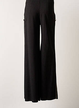 Pantalon droit tissage popeline taille normale noir ELISABETTA FRANCHI femme